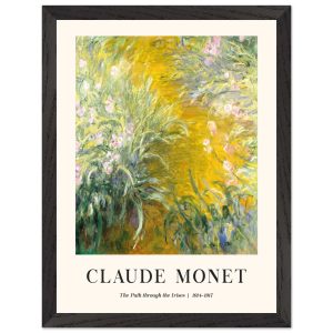Artfulprints Poster met Lijst Claude Monet – The path through the iris
