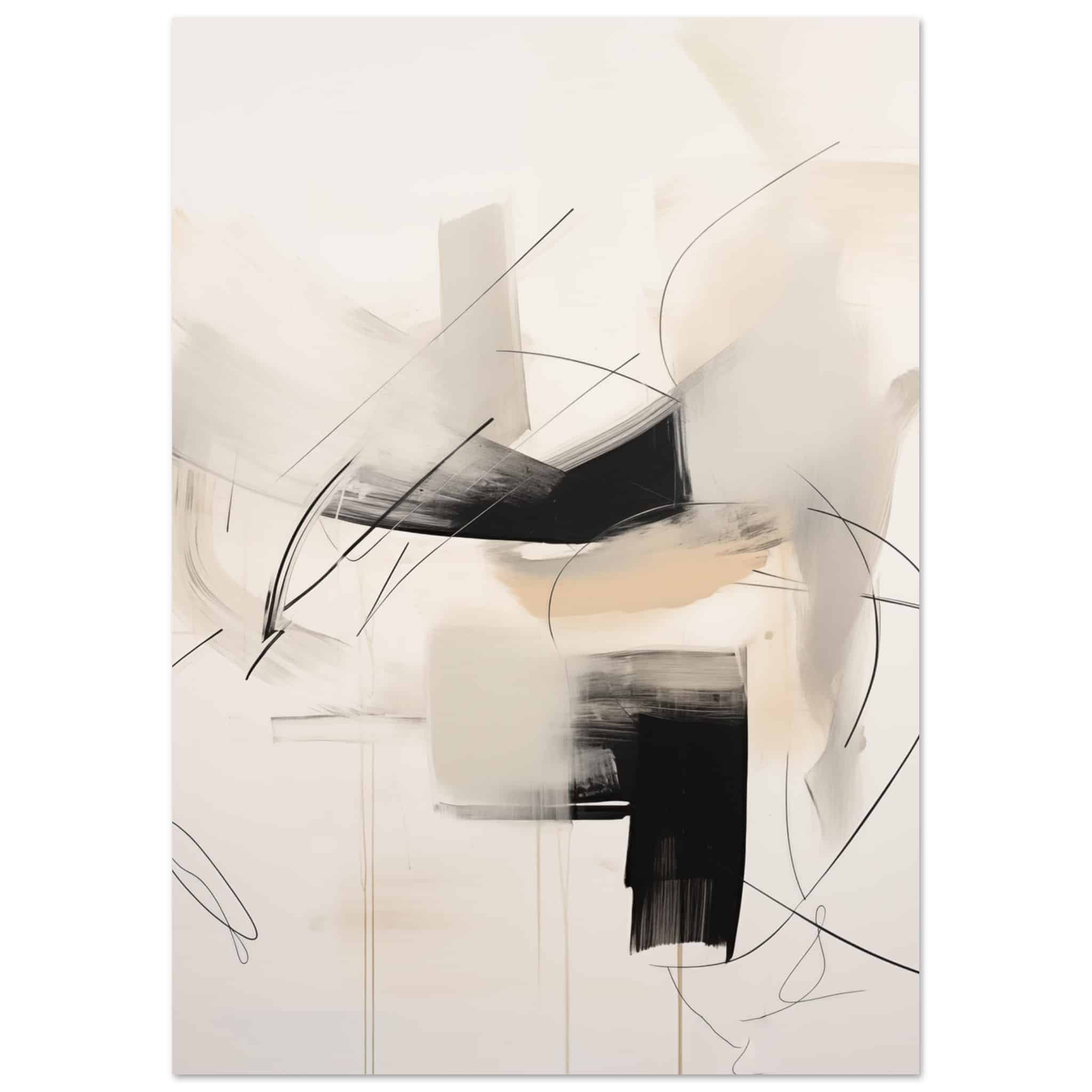 Artfulprints Abstract - Chique brush 3 poster A4 21x29.7 cm