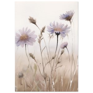 Artfulprints Poster Flower aquarel 1 – 70×100 cm – Taupe