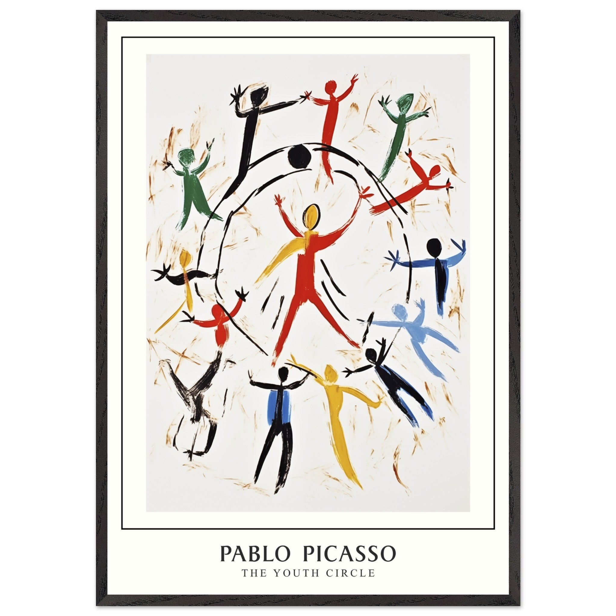 Artfulprints Poster met Lijst Pablo Picasso - The youth circle - 70x10