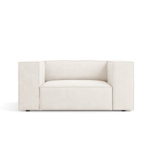 Cosmopolitan Design Fauteuil Arendal chenille met ribbeleffect, ivoor Cosmopolitan Design Fauteuil Arendal chenille met ribbeleffect, ivoor