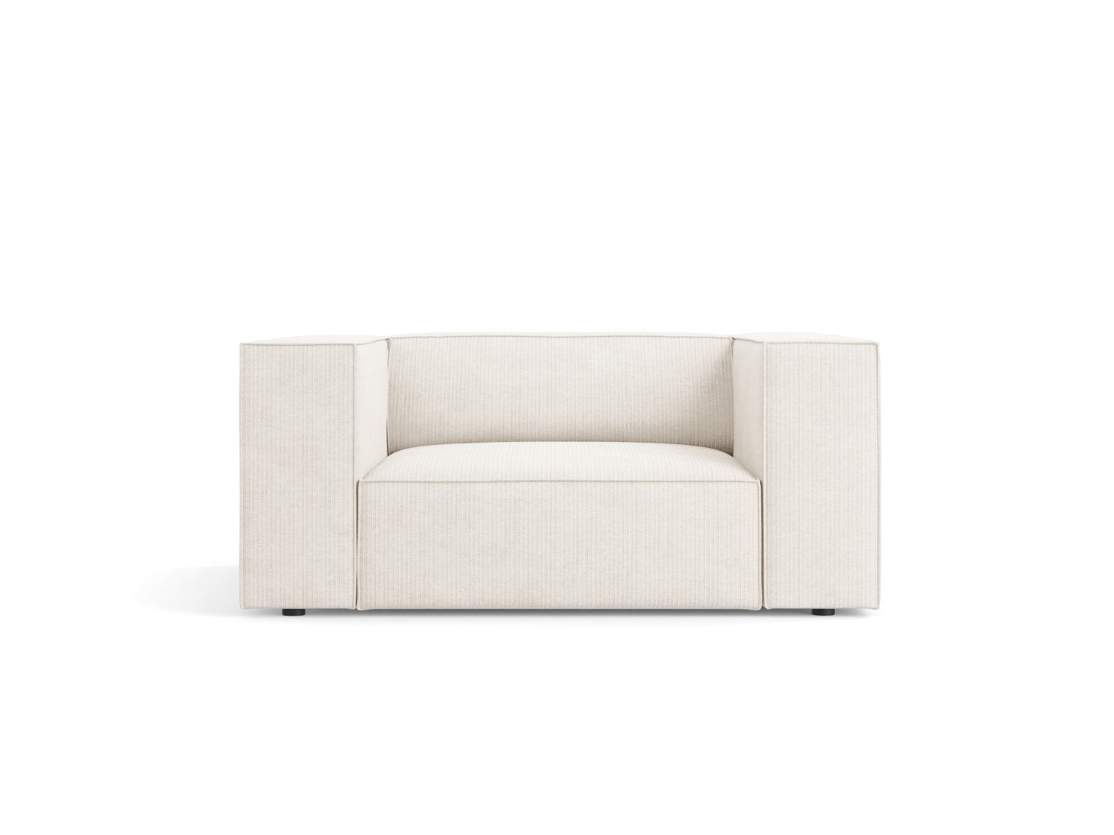 Cosmopolitan Design Fauteuil Arendal chenille met ribbeleffect, ivoor