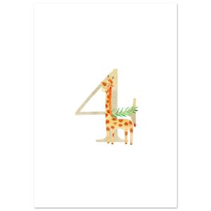 Artfulprints Poster Cijfer 4 kinderkamer – 70×100 cm – Meerkleurig Artfulprints Poster Cijfer 4 kinderkamer – 70×100 cm – Meerkleurig