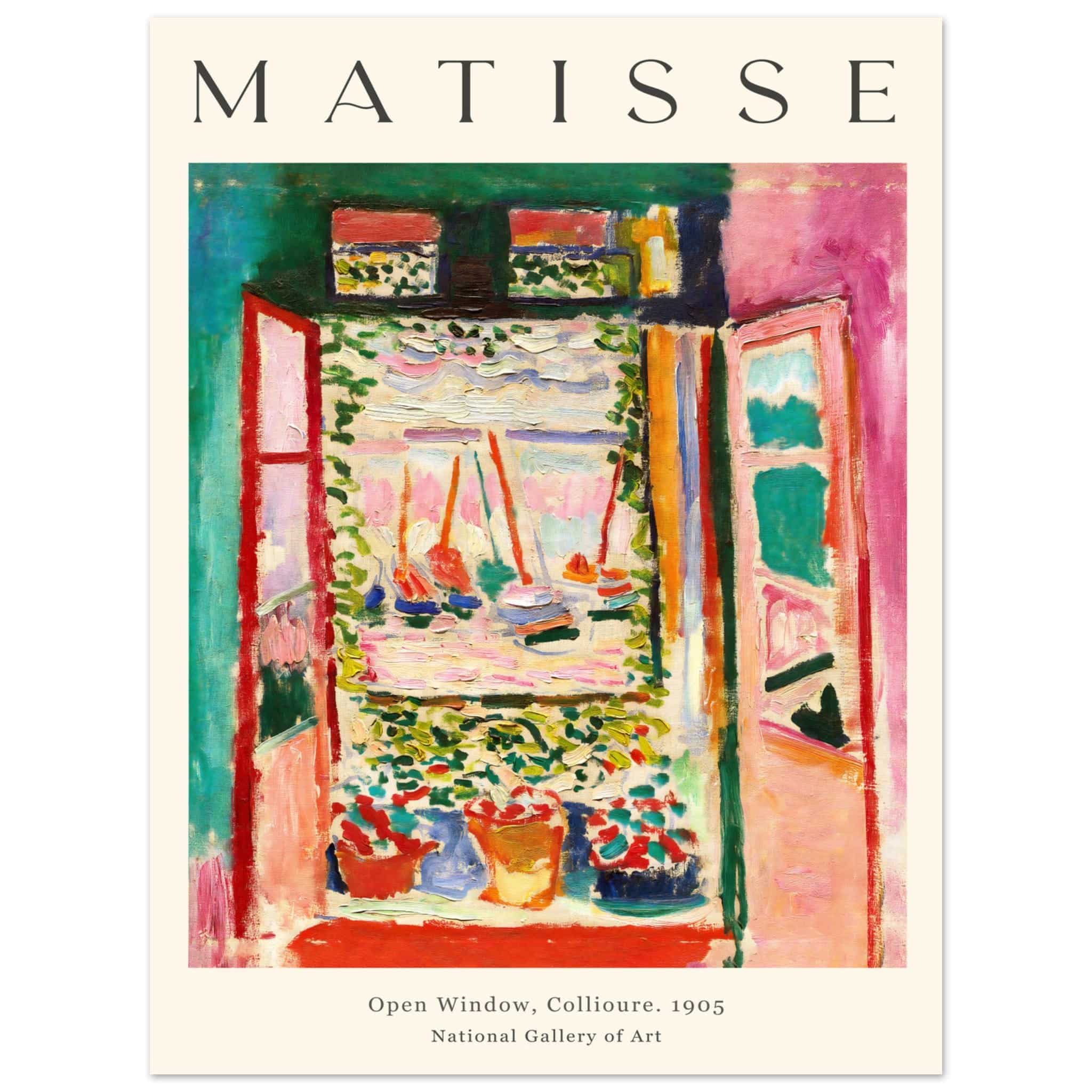 Artfulprints Poster Matisse - Open window collioure 1905 - 30x40 cm -