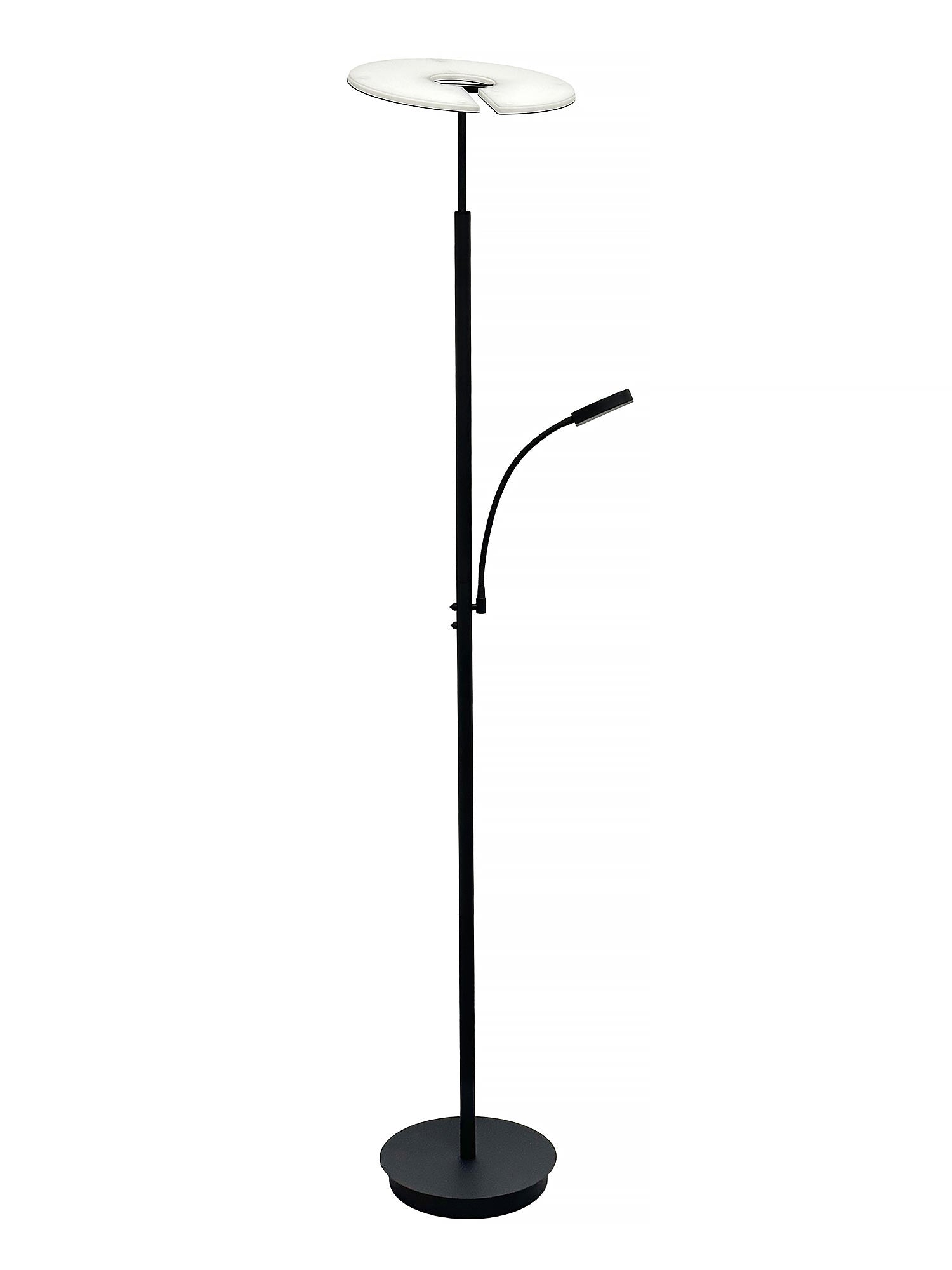Artdelight vloerlamp Riva - 2 lichts - 45 x 180 cm - zwart