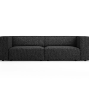 Cosmopolitan Design Bank Arendal 3-zits, chenille, zwart – 102x204x70c Cosmopolitan Design Bank Arendal 3-zits, chenille, zwart – 102x204x70c