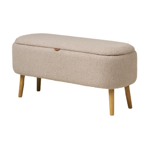 Artichok Rebecca Bankje Met Opbergruimte Beige Bouclé – 95 x 45 cm Artichok Rebecca Bankje Met Opbergruimte Beige Bouclé – 95 x 45 cm