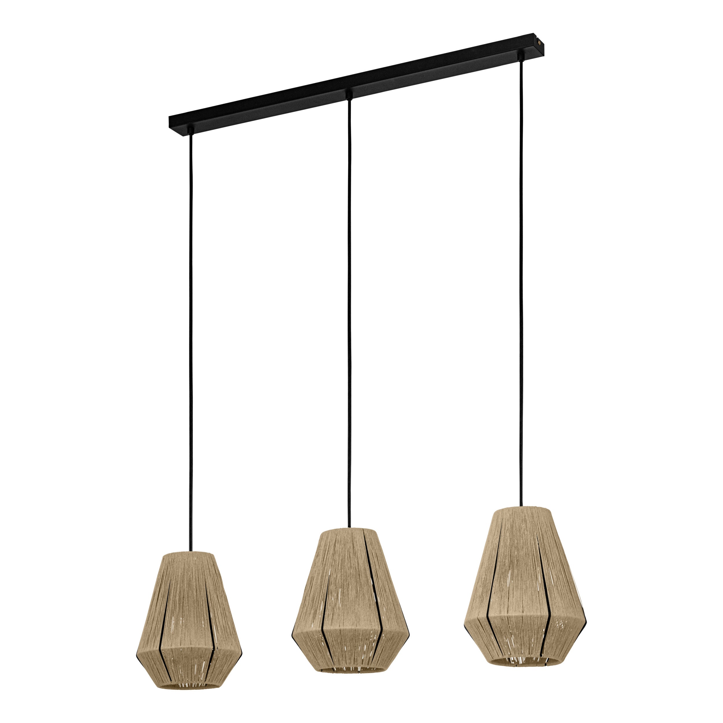 EGLO hanglamp Alderney - e27 - 90 cm - zwart/bruin