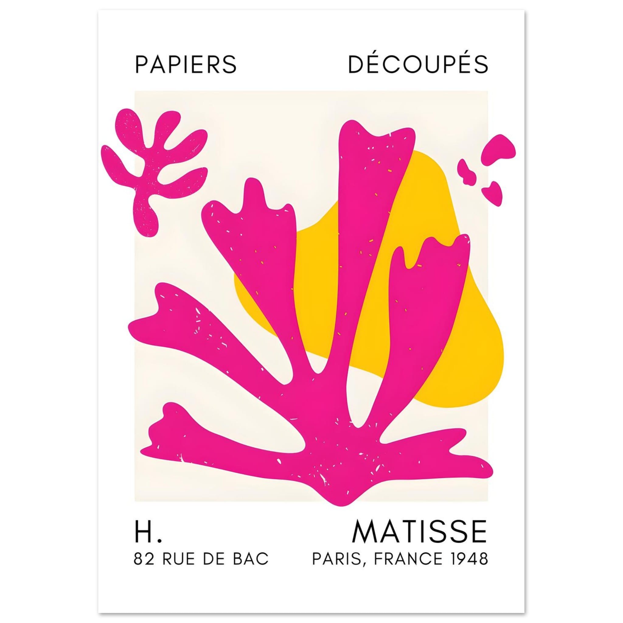 Artfulprints Poster Matisse – Abstract bloom pink - A4 21x29.7 cm - Ro
