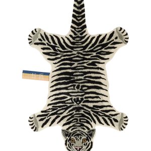 Doing Goods Snowy Tijger Vloerkleed – Groot 150 x 90 x 2 cm – 100% wol Doing Goods Snowy Tijger Vloerkleed – Groot 150 x 90 x 2 cm – 100% wol