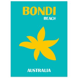 Artfulprints Poster Australië – Bondi Beach – 30×40 cm – Turquoise Artfulprints Poster Australië – Bondi Beach – 30×40 cm – Turquoise
