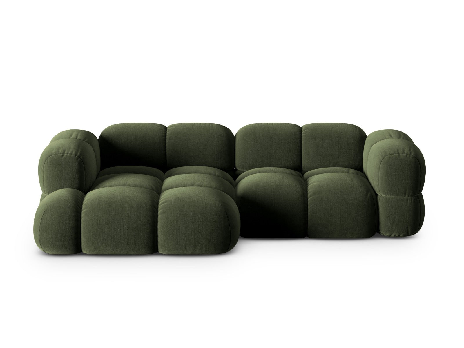 Cosmopolitan Design linker hoekbank Loretto 3-zits, flueel groente - 1