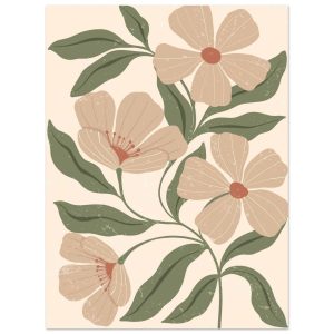 Artfulprints Poster Boho – Dusty florals – 30×40 cm – Groen Artfulprints Poster Boho – Dusty florals – 30×40 cm – Groen