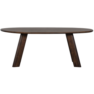 WOOOD eetkamertafel Roundly – Mangohout – Walnoot – 76x200x100