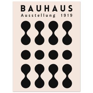 Artfulprints Poster Bauhaus – Ausstellung 1919 – 30×40 cm – Zwart / Wi Artfulprints Poster Bauhaus – Ausstellung 1919 – 30×40 cm – Zwart / Wi