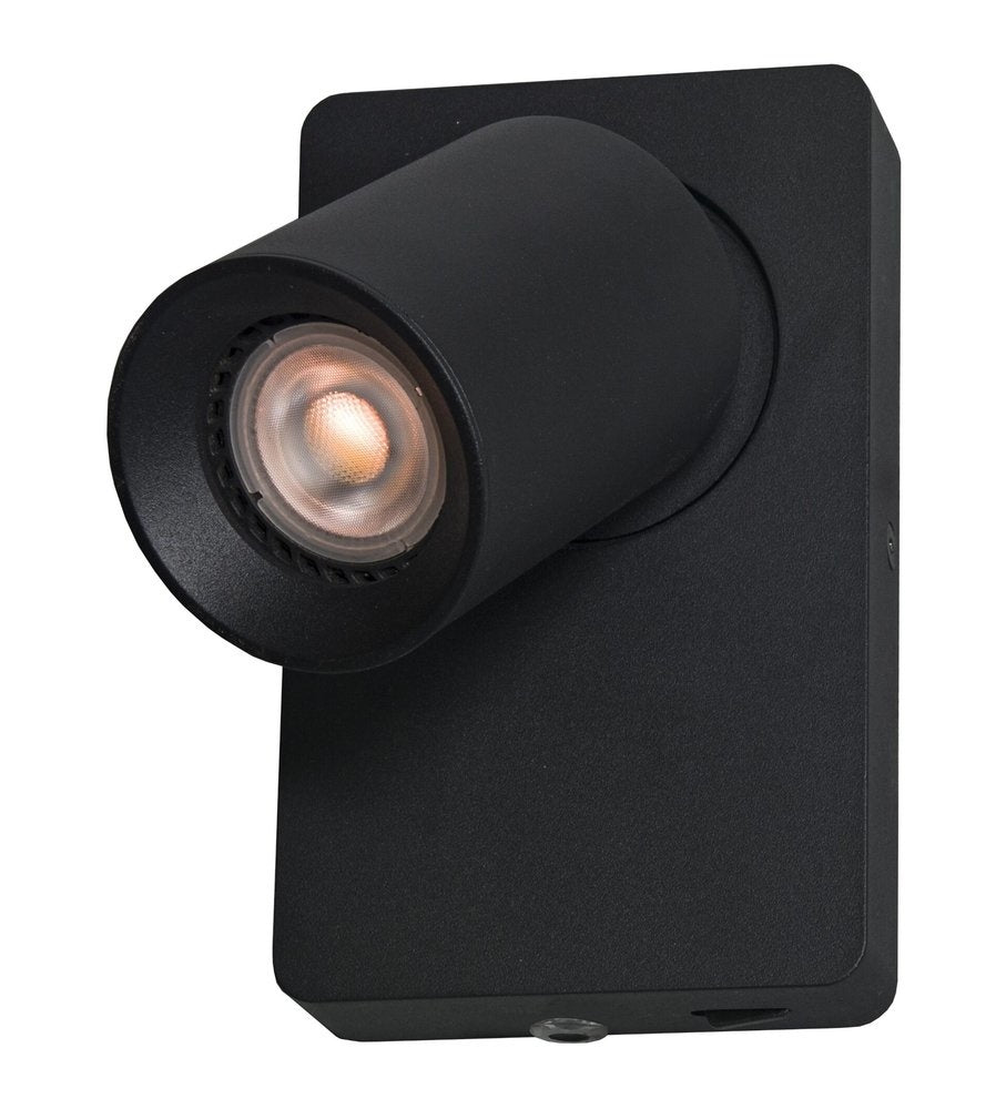 Artdelight wandlamp Megano - 1 lichts - 12 x 16 cm - zwart