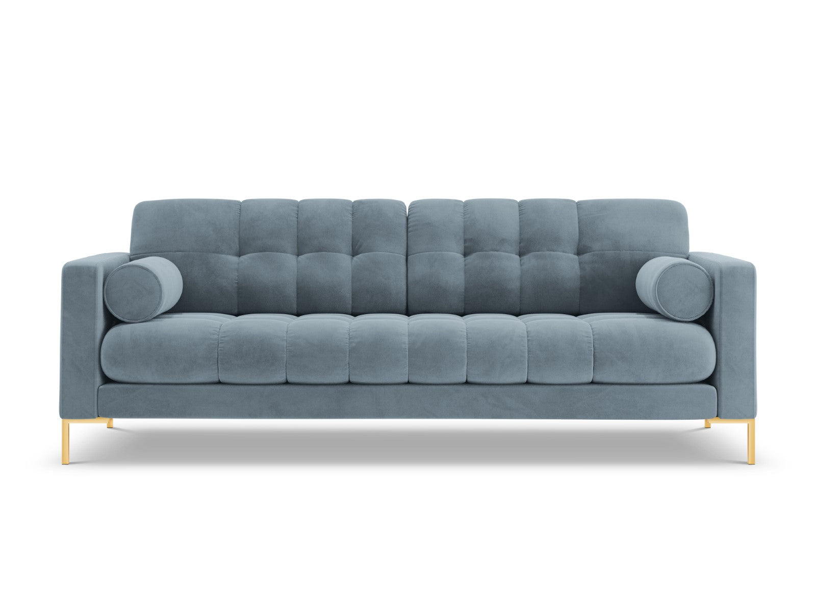 Cosmopolitan Design Bank Bali 4-zits, flueel, lichtblauw - 96x217x75cm