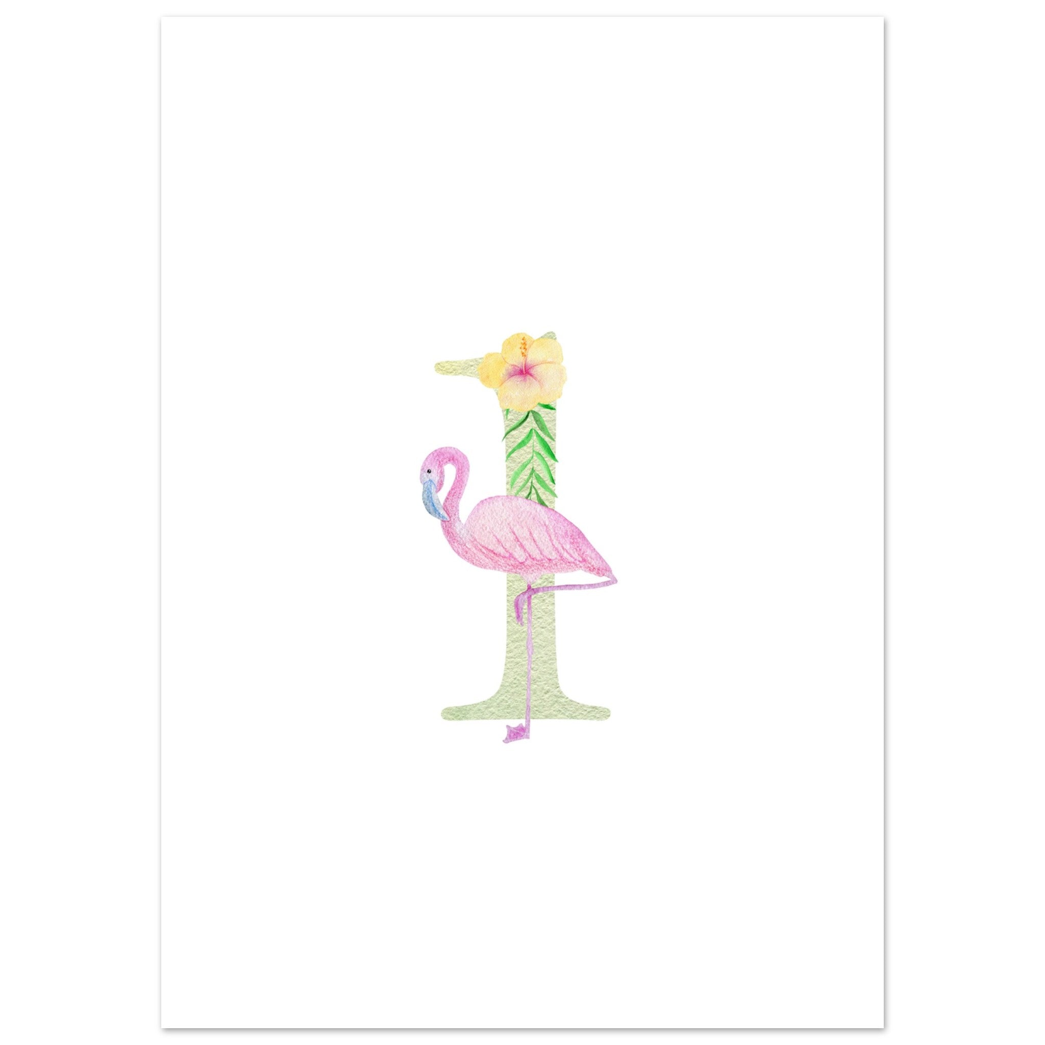 Artfulprints Poster Cijfer 1 kinderkamer - 50x70 cm - Meerkleurig