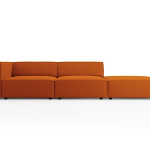 Cosmopolitan Design Rechte bank Arendal 4-zits, flueel, terracotta – 1 Cosmopolitan Design Rechte bank Arendal 4-zits, flueel, terracotta – 1
