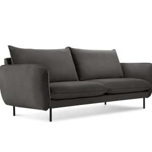Cosmopolitan Design Bank Vienna 2-zits, flueel, donkergrijs – 92x160x9