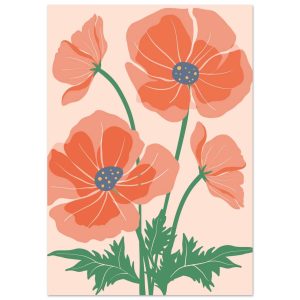 Artfulprints Poster Boho – Field flowers – A4 21×29.7 cm – Oranje Artfulprints Poster Boho – Field flowers – A4 21×29.7 cm – Oranje