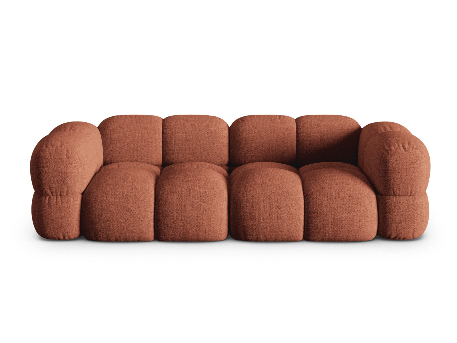 Cosmopolitan Design Bank Loretto 4-zits, structurele stof koraal - 100