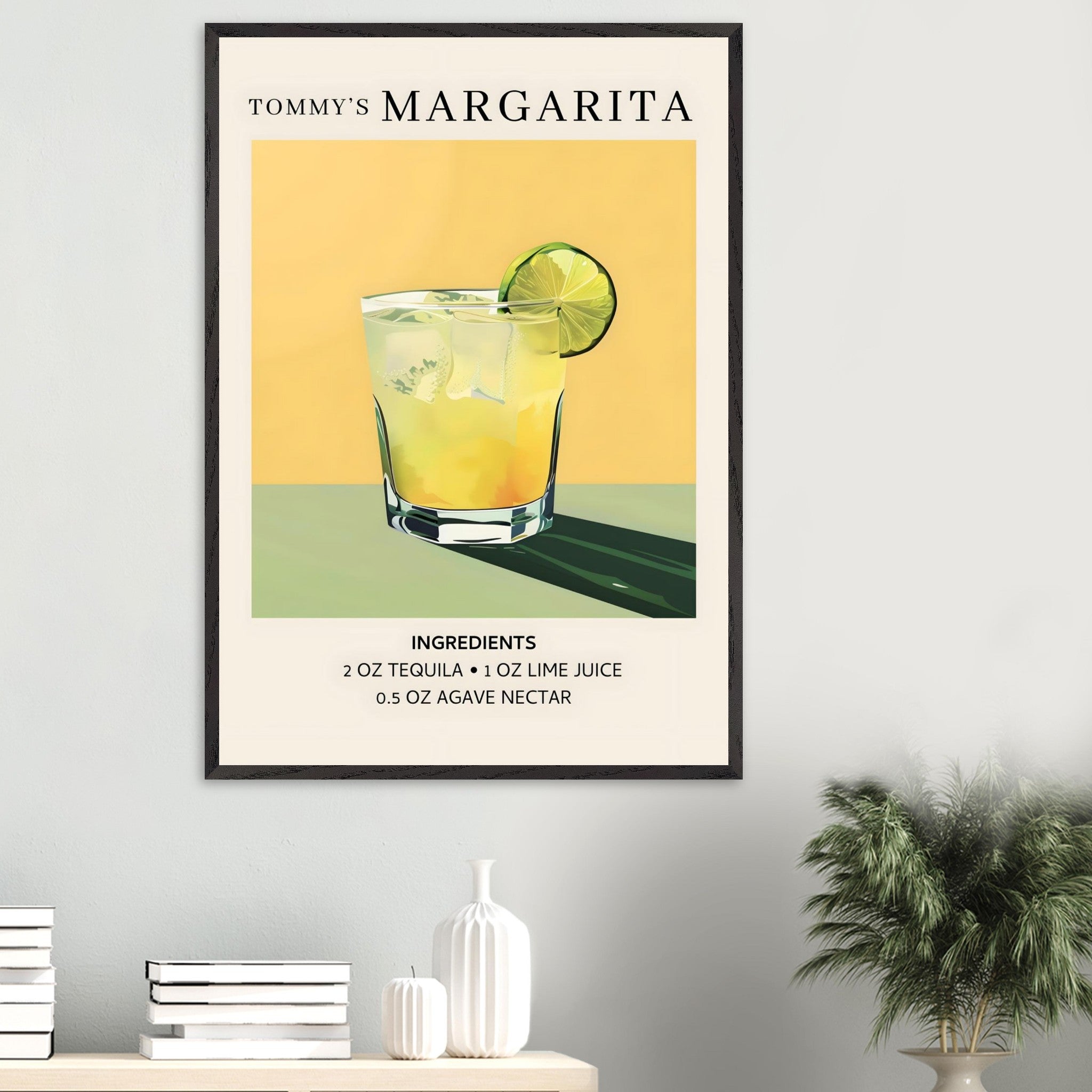 Artfulprints Poster Tommy's Margarita cocktail - Ingrediënten - 70x100