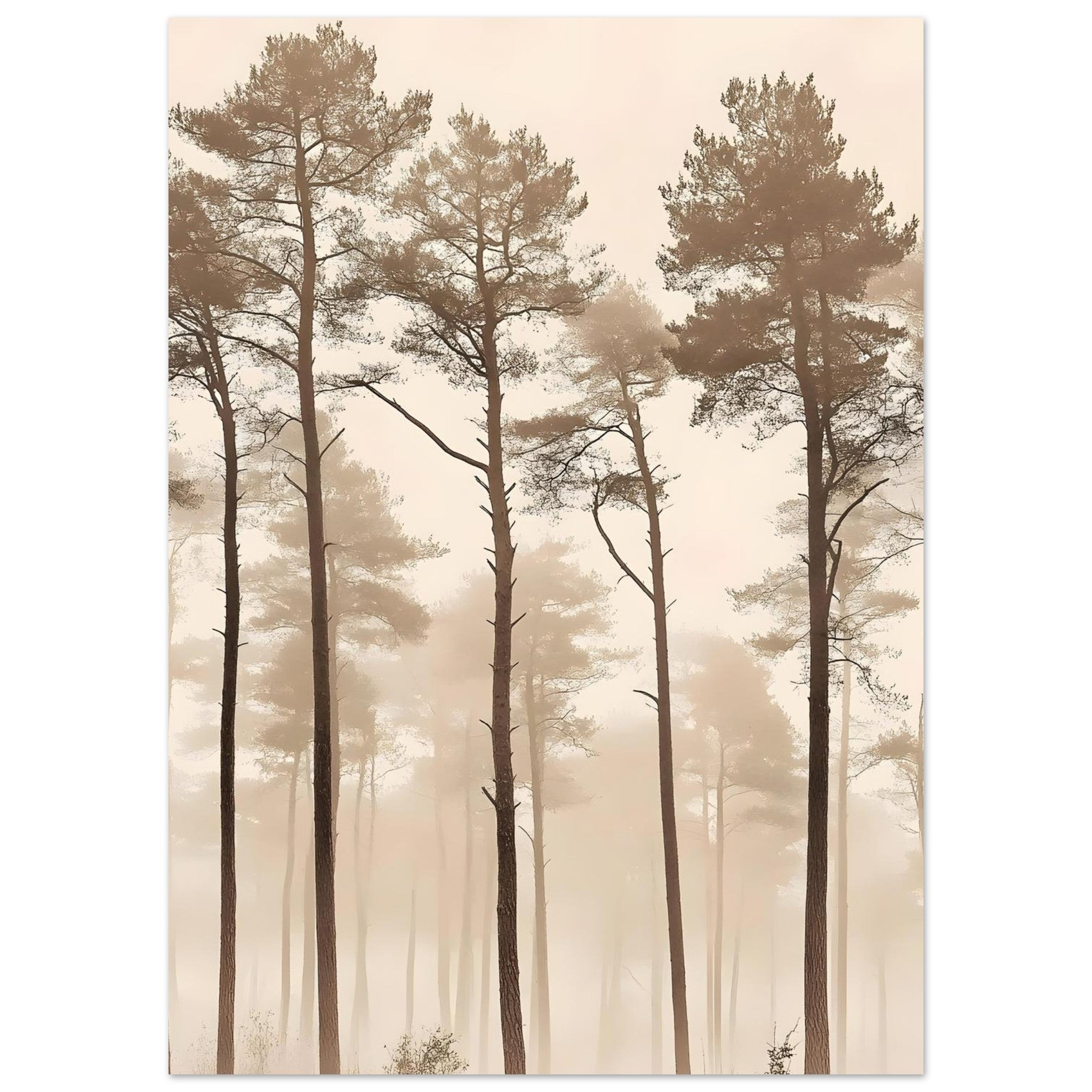 Artfulprints Poster Boho – Silent woods - 50x70 cm - beige