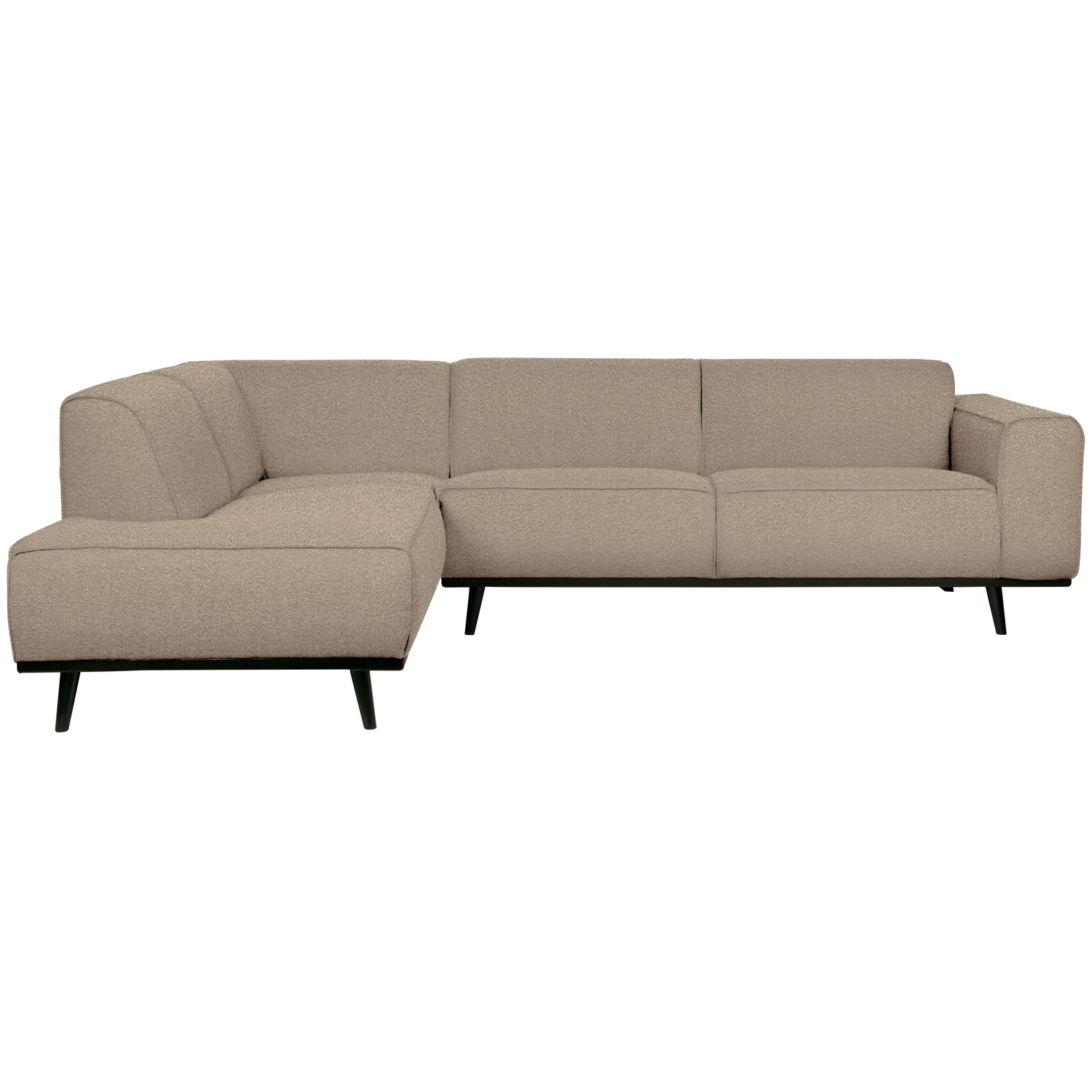 WOOOD hoekbank links Statement - Boucle - Beige - 77x274x210
