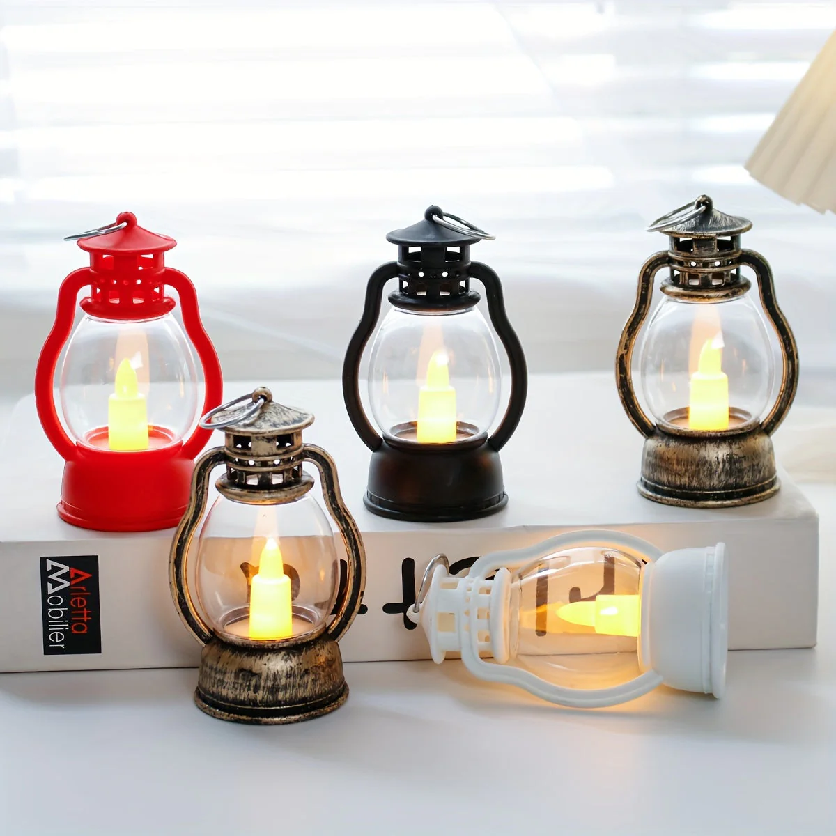 GlowLoom – Vintage LED Lantaarn op Batterijen voor Sfeervolle Decoratie