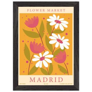 Artfulprints Poster met Lijst Flower market – Madrid – A4 21×29.7 cm – Artfulprints Poster met Lijst Flower market – Madrid – A4 21×29.7 cm –