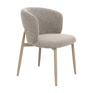 DÉJA Living Eetkamerstoel Varde – Stof – Taupe/Beige – Set van 2 DÉJA Living Eetkamerstoel Varde – Stof – Taupe/Beige – Set van 2