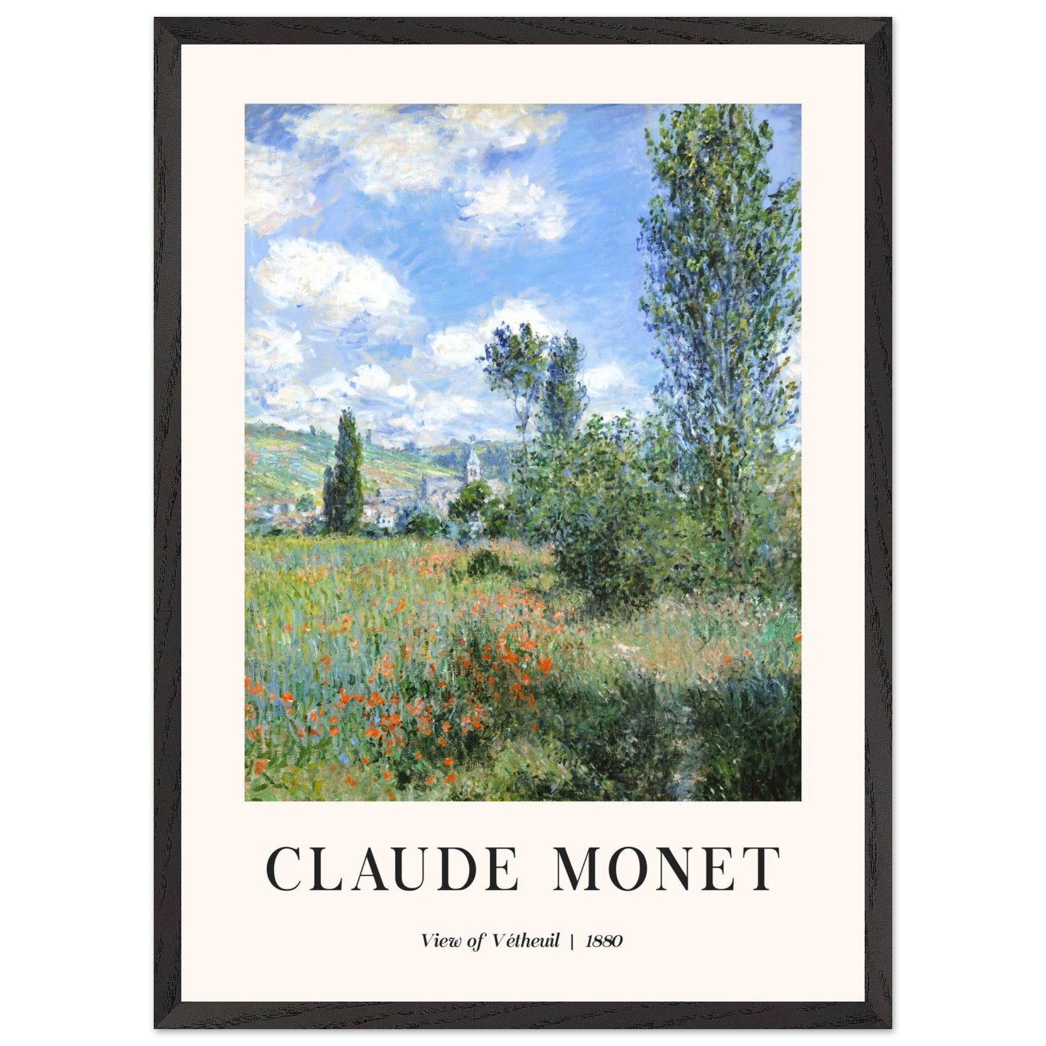 Artfulprints Poster met Lijst Claude Monet - View of Vétheuil II - 50x