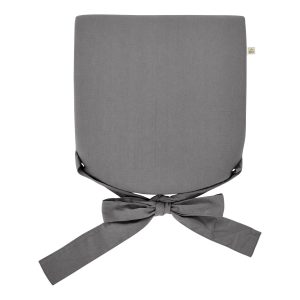 JAVA – stoelkussen 40×40 cm – 100% katoen – met lint – Charcoal Gray – JAVA – stoelkussen 40×40 cm – 100% katoen – met lint – Charcoal Gray –