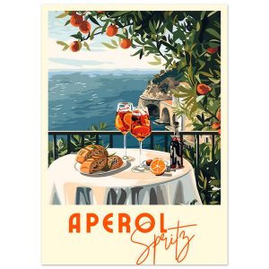 Artfulprints Poster Aperol Spritz – Cocktail with a view – 50×70 cm – Artfulprints Poster Aperol Spritz – Cocktail with a view – 50×70 cm –