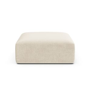 Cosmopolitan Design Poef Campi flueel lichtbeige – 90x90x40cm Cosmopolitan Design Poef Campi flueel lichtbeige – 90x90x40cm