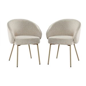 Calicosy – Stoelen set van 2 PIA – beige 62x60x81 cm Calicosy – Stoelen set van 2 PIA – beige 62x60x81 cm