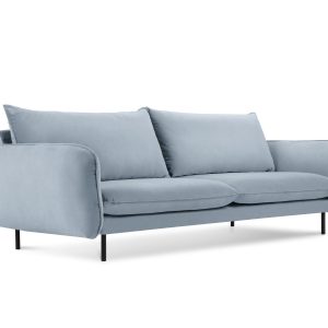 Cosmopolitan Design Bank Vienna 4-zits, flueel, lichtblauw – 92x230x95 Cosmopolitan Design Bank Vienna 4-zits, flueel, lichtblauw – 92x230x95