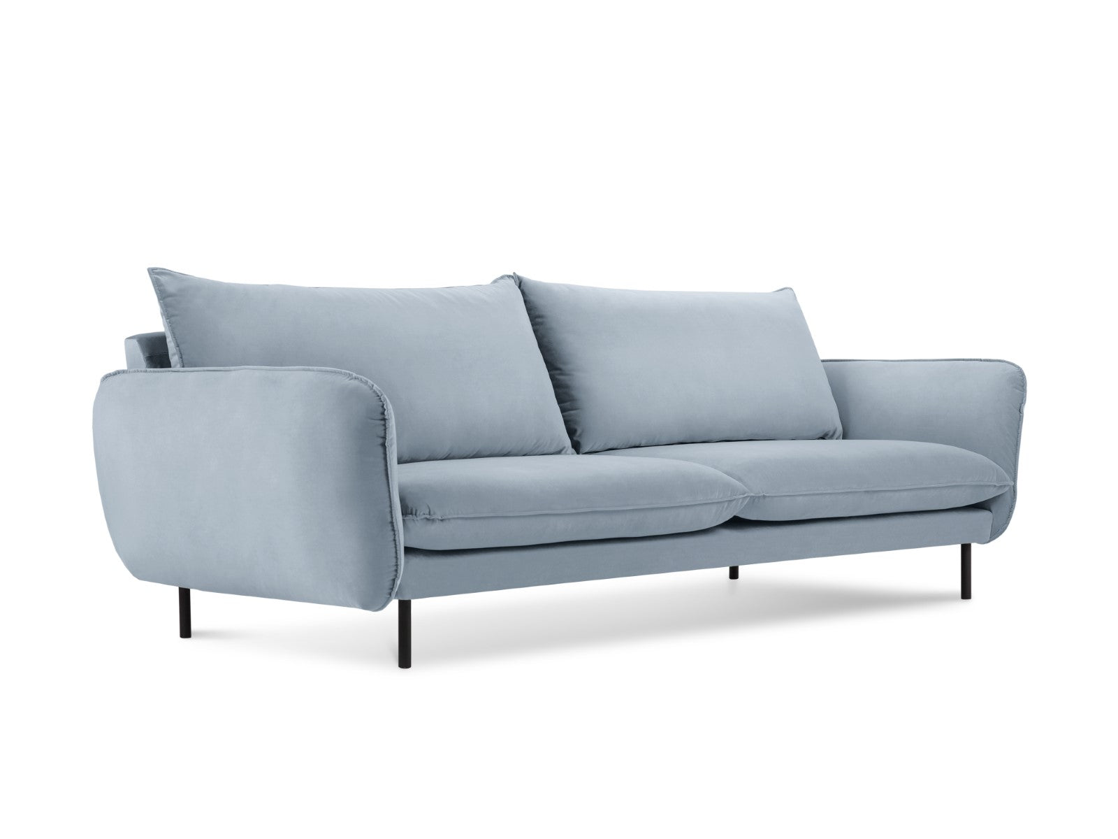 Cosmopolitan Design Bank Vienna 3-zits, flueel, lichtblauw - 92x200x95
