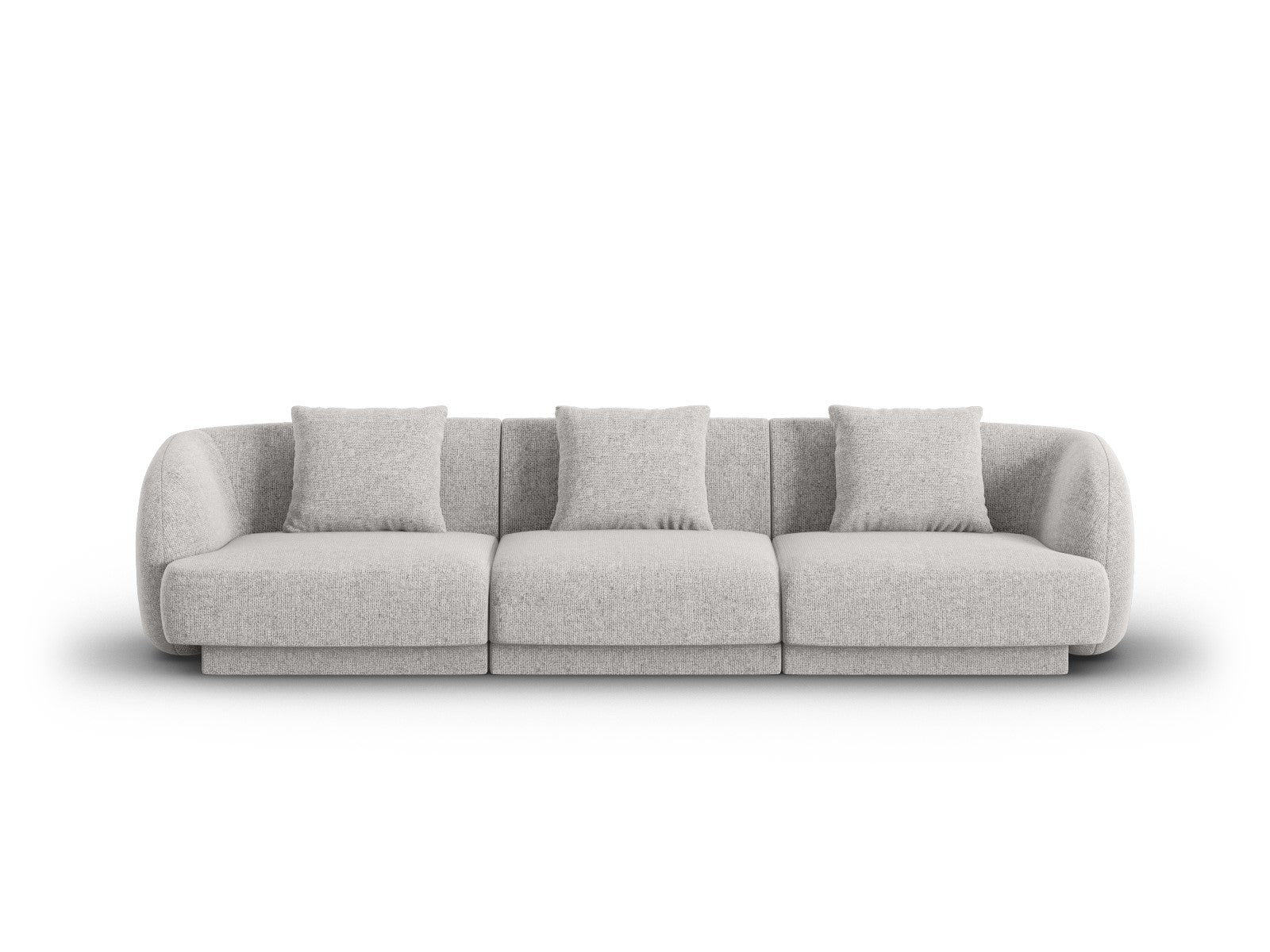 Cosmopolitan Design Bank Tulum 3-zits, chenille, lichtgrijs - 90x255x7