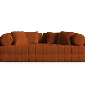 Cosmopolitan Design Converteerbare bank Kemi 3-zits, flueel terracotta