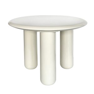 DÉJA Living Salontafel Jelsa – Rond Crème Glossy MDF – 60x60x45cm