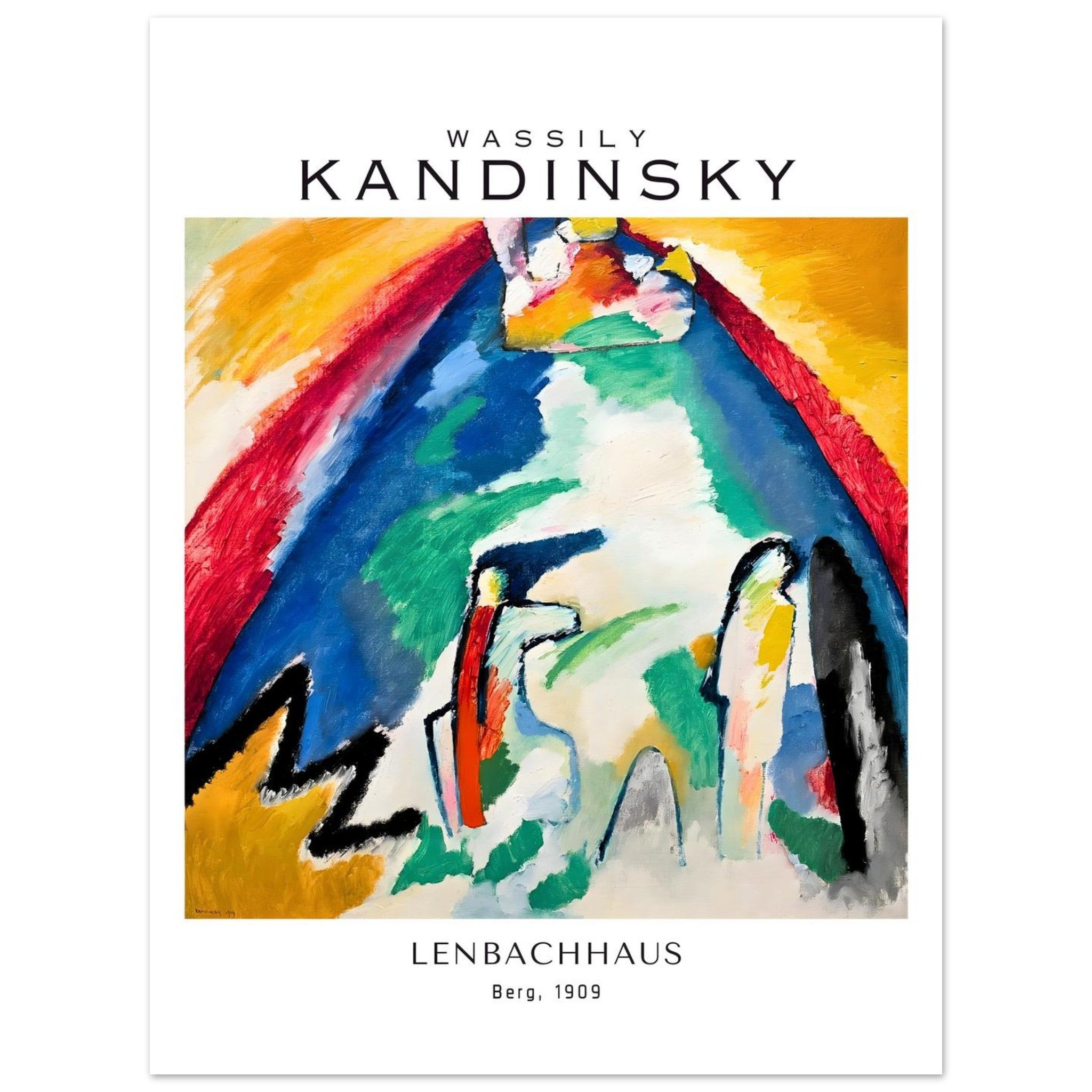 Artfulprints Wassily Kandinsky - Berg poster 30x40 cm