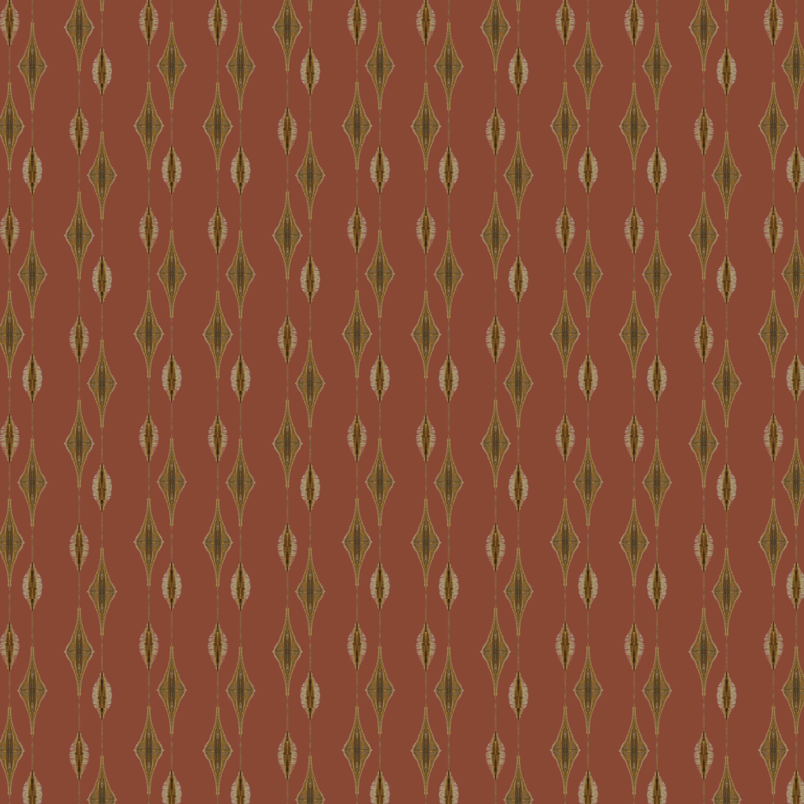 Catchii Behang Ikat Flores rust