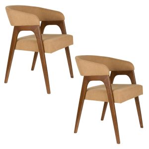 Dutchbone Adamello Eetkamertstoel Beige – Set van 2 Dutchbone Adamello Eetkamertstoel Beige – Set van 2