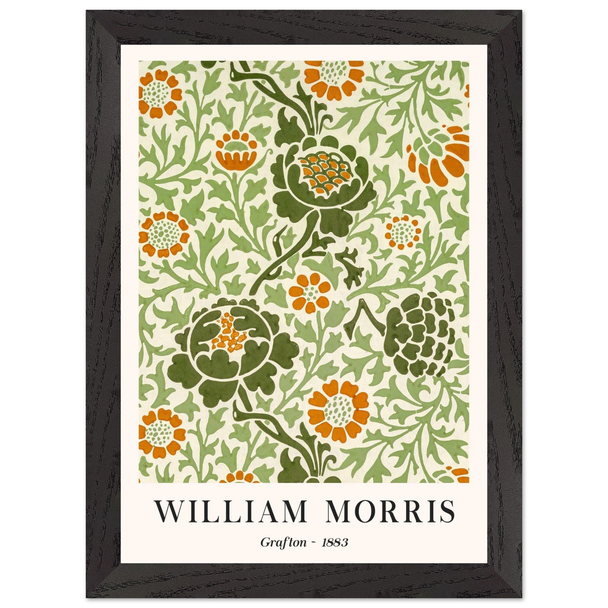 Artfulprints Poster met Lijst William Morris - Grafton 1883 - A4 21x29
