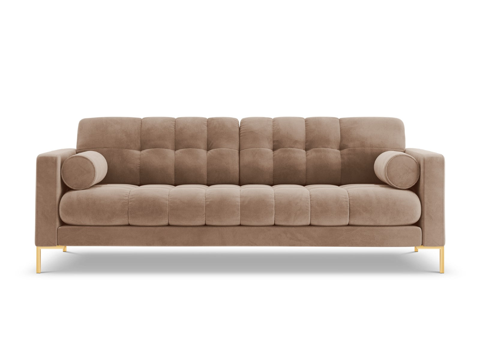 Cosmopolitan Design Bank Bali 4-zits, flueel, beige - 96x217x75cm
