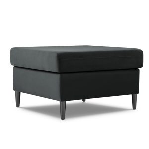 Cosmopolitan Design Poef Kyoto flueel, donkergrijs – 70x70x45cm Cosmopolitan Design Poef Kyoto flueel, donkergrijs – 70x70x45cm