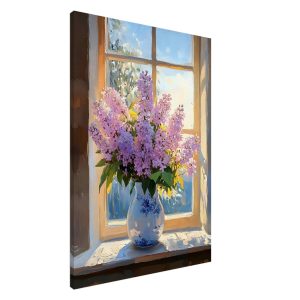 Artfulprints Canvas Golden hour blossoms canvas – 75×100 cm – Paars Artfulprints Canvas Golden hour blossoms canvas – 75×100 cm – Paars