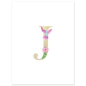 Artfulprints Poster Letter J kindernaam – 30×40 cm – Meerkleurig